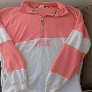 Pink 1/4 Zip Sweatshirt